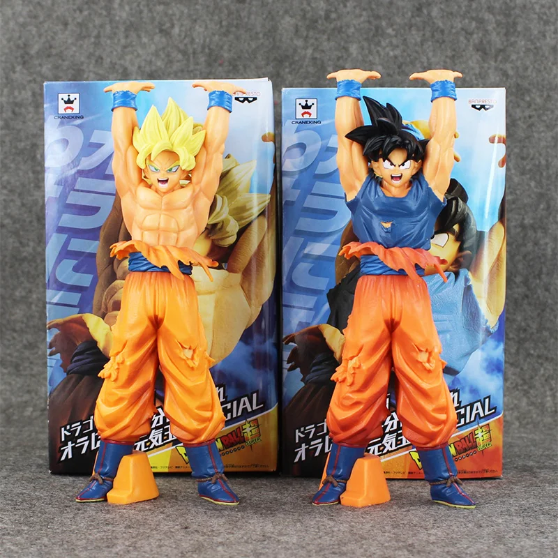 

2Pcs/Lot Dragon Ball Z Super Saiyan A B Son Gokou PVC Figure Toy Special Model Dolls 13.5cm 2 Styles