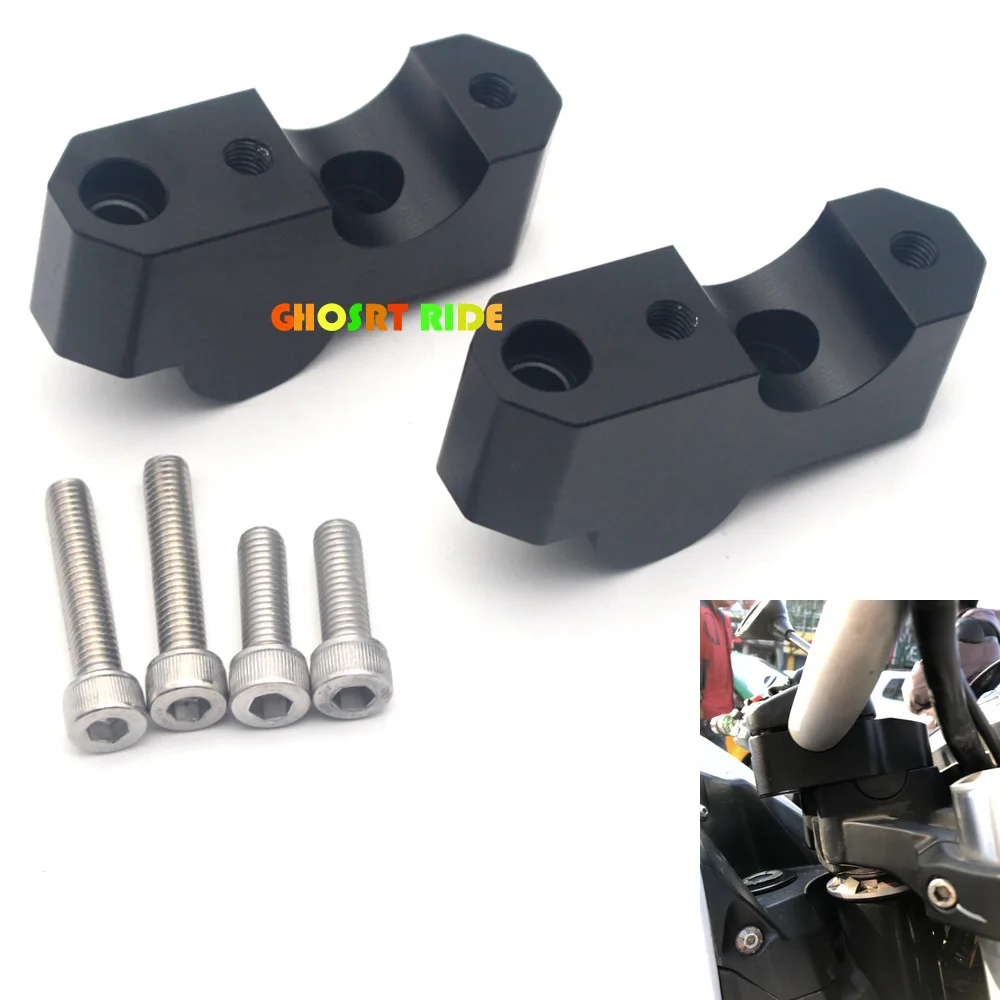 

CNC Machining Handlebar Risers Bar Clamp Extend Adapter With Bolts for Benelli TNT300 BN300 BN 300 BJ300