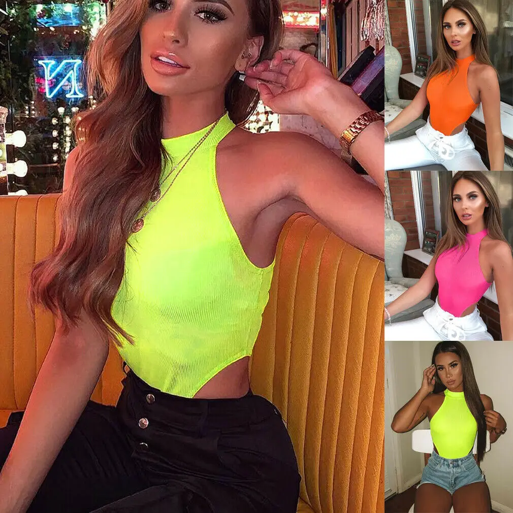 

Sexy Women Lady Strappy Plunge V Neck Full Cotton Cross Bodycon Bodysuit Top S-L