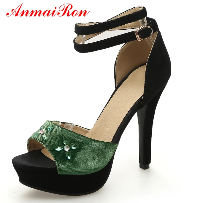 

ANMAIRON Woman Sandals 2019 Summer Flock Sandalias De Mujer Verano Zapatos De Mujer Womens Sandals Big Size 34-43 LY987