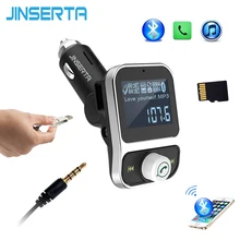 JINSERTA Автомобильный mp3 плеер Bluetooth fm-передатчик 2 USB порта автомобильное зарядное устройство Поддержка флешки U диск TF карта AUX аудио вход выход