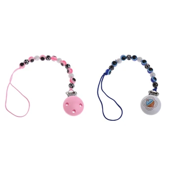 

Blue Eye Baby Kids Pacifier Chain Clip Holders Dummy Soother Nipple Leash Strap