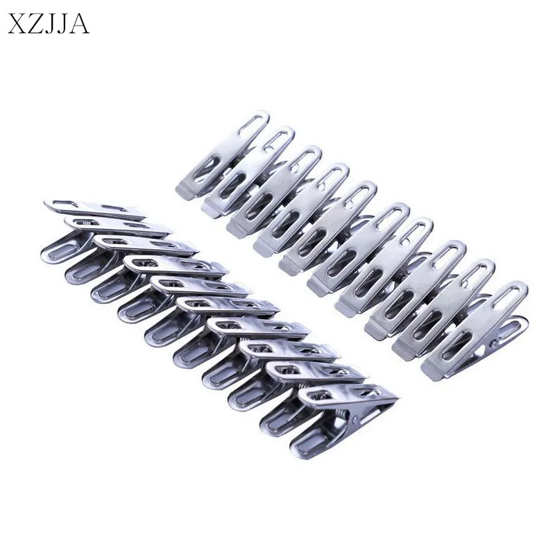 XZJJA30PcsClothesStainlessSteelPegsHangingPinsClipsLaundry