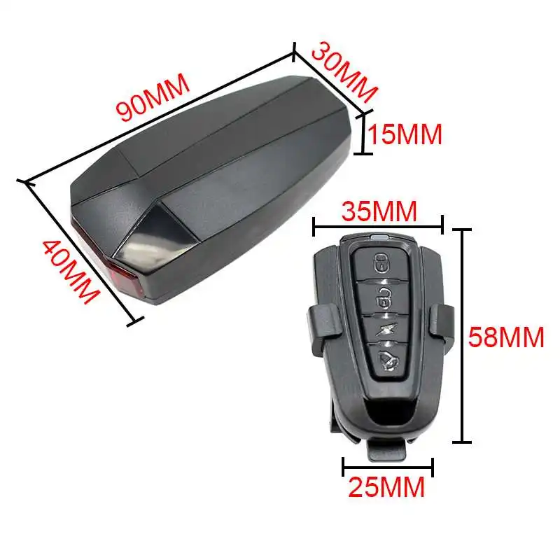Top USB Bike Bell light Bicycle Alarm Light Cycling Taillight horn LED Wireless Anti-theft Remote Control bike Accessories 6