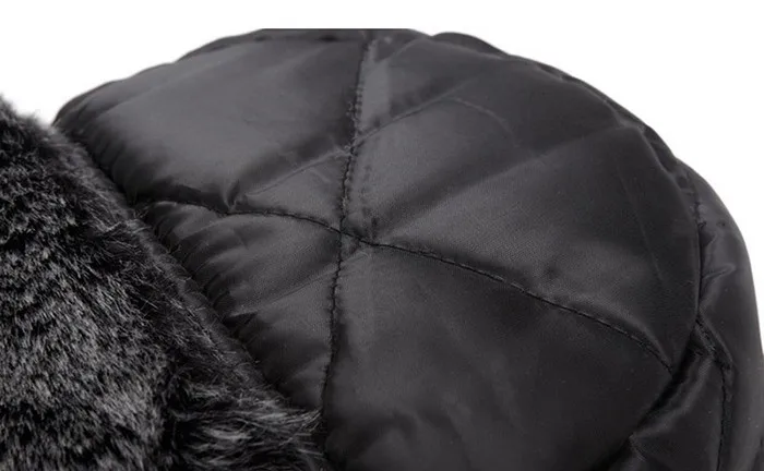 Шапки-ушанки для женщин для Для мужчин Новинка 2014 года зимние теплые толстые пары Мех животных шляпа черный серый Регулируемый Твердые