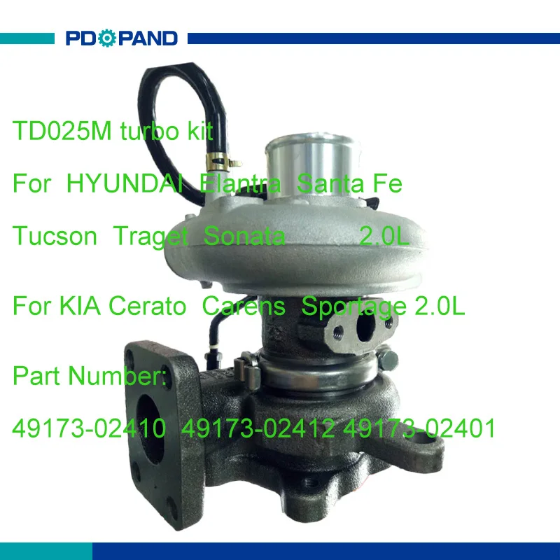 Турбо зарядное устройство часть TD025 supercharger для KIA Cerato Carens Sportage D4EA 1991cc 49173 02410 02412