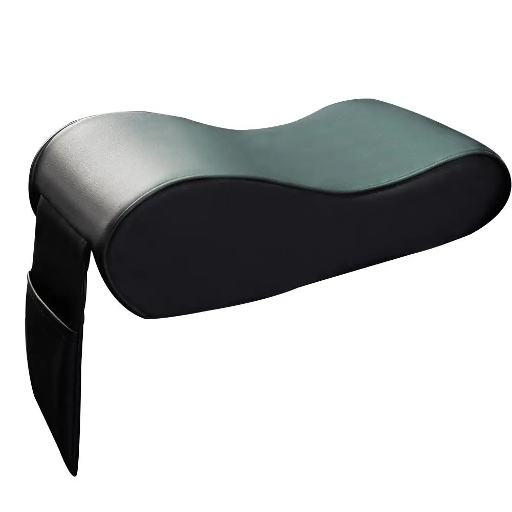 

Car Central Console Armrest Box Faux Leather Heighten Pad Cushion with Pocket Car Armrest Box Pad