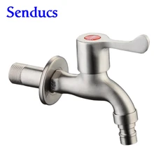 Длинное тело кран из нержавеющей стали с одной ручкой 304 нержавеющая сталь стиральная машина bib смесителя