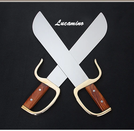 

Wing Chun butterfly swords Big and Small Yongchun martial arts knife copper wooden handle eight cutter double knives Ba zhan dao