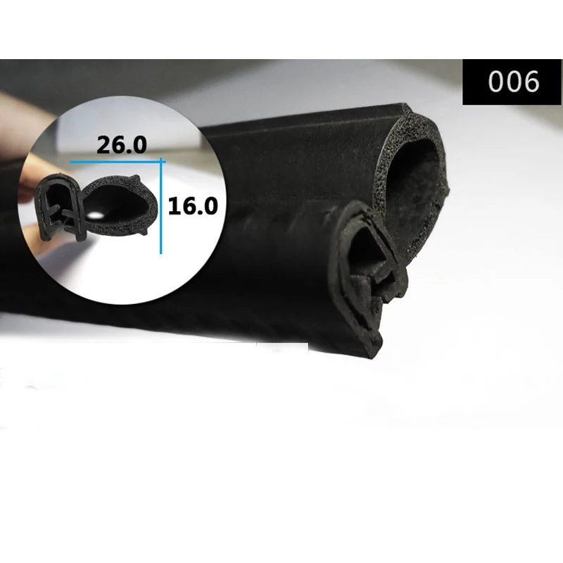 Автомобильная рамка для передней и задней двери багажника, резиновое уплотнение, отделка полосок, защита для дверей - Цвет: 6