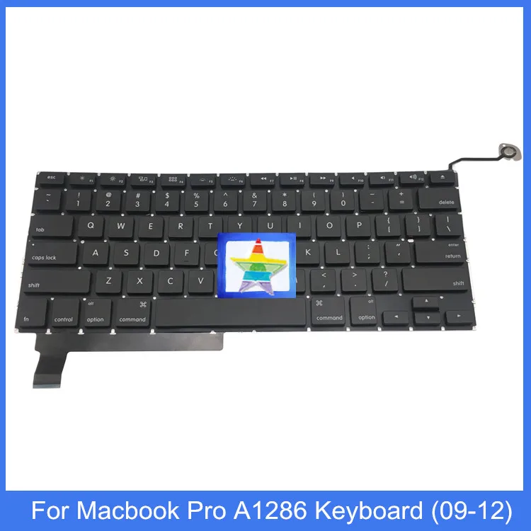 

Laptop 15.4'' A1286 US Keyboard for MacBook Pro A1286 Keyboard 15.4'' 2009 2010 2011 Year Model Test OK