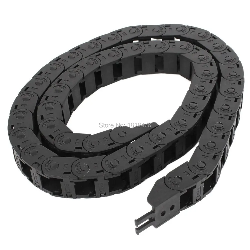 

CNC Machine Black Plastic 15mmx15mm R5.5cm Cable Drag Chain 3.3Ft Long