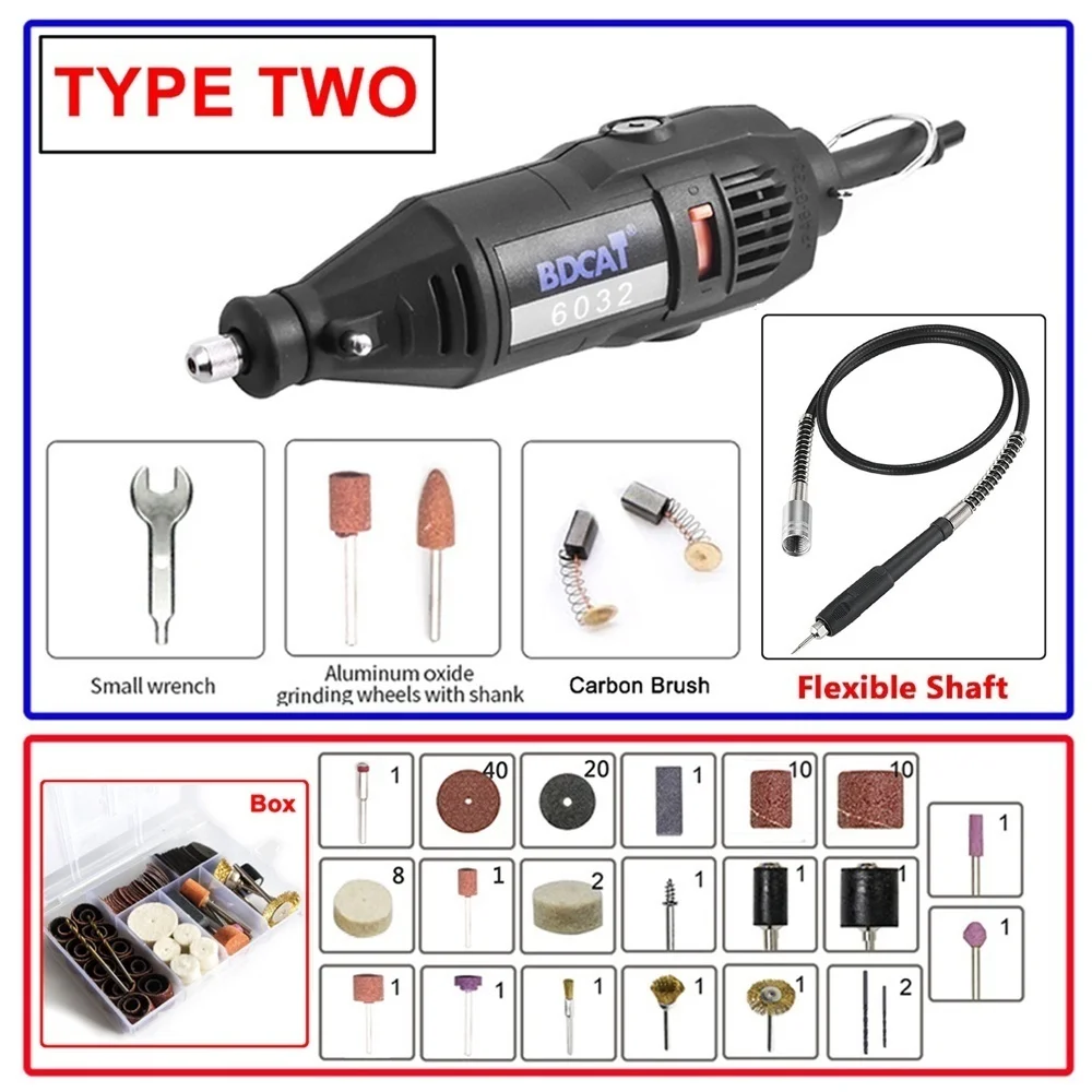 BDCAT 180 Вт Dremel Электрический Роторный шлифовальный инструмент Мини дрель шлифовальная гравировка ручка полировальная машина с электроинструментом аксессуары