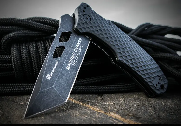 HX Outdoors Camping knives Pocket Knife 440C Steel Tactical Folding Survival Knives EDC Tools Outdoor Three Colors Handle