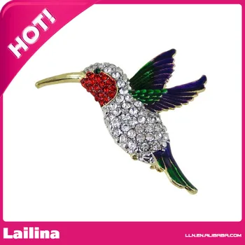 

Flying Hummingbird Brooch Multicolor Sparkling Crystal Brooch Pin