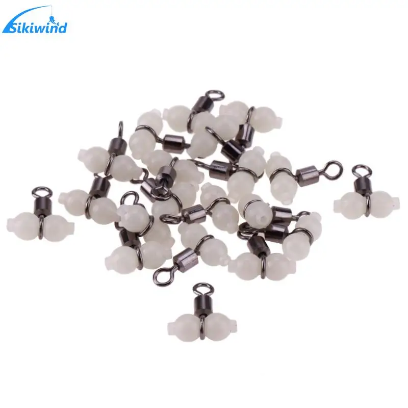 

20pcs Luminous Fishing Swivels Rolling Swivels Sea Fishing Accessories Tackle Connector Rolling Swivels 3-way Swivels Hot Sale