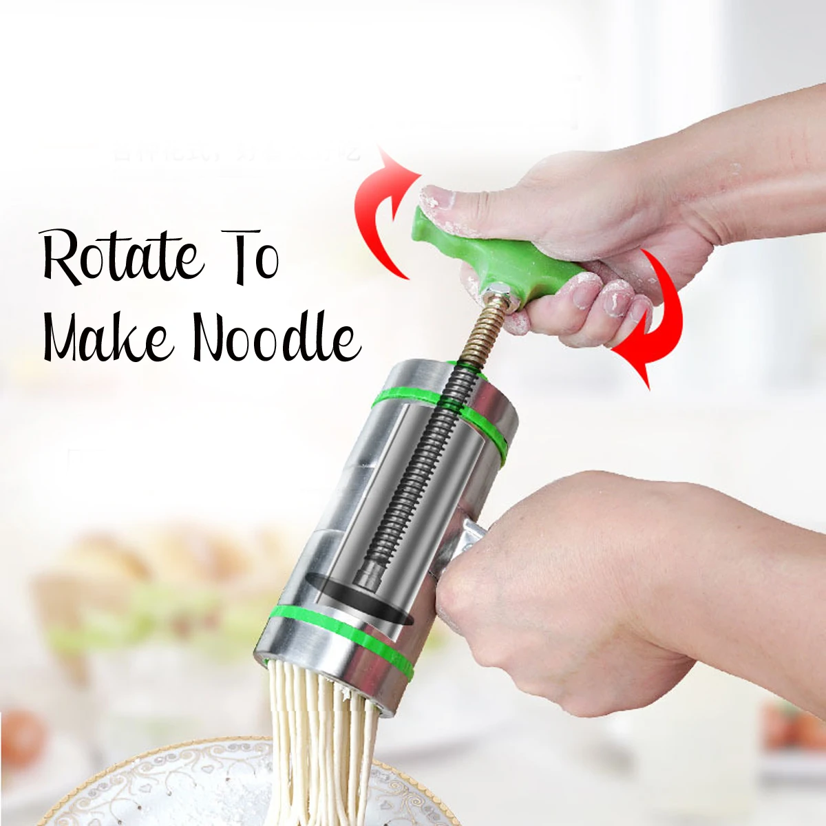 

Stainless Steel Manual Noodle Maker Pasta Making Machine Vegetable Fruit Juicer Presse Machine Spaetzle Spaghetti Maker Mold