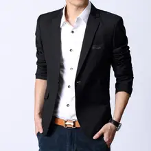 Модные корейские облегающие мужская куртка мужская одежда тонкий стиль костюмы джинсовые черные деловые толстовки высокого качества