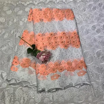 

African Lace Fabric 2019 High Quality Lace For African Parties White Gold Yellow Lace Fabric New Tulle French Lace Fabrics(WDLY2