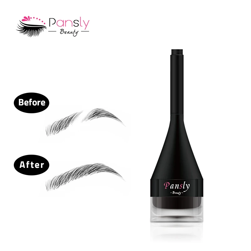 Koop Pansly 3D Wenkbrauw Fiber extension Cr egrave;me Waterdicht Onmiddellijke Wimper Haarverlenging met Eye Brow Brush Make Dropshipping 3g