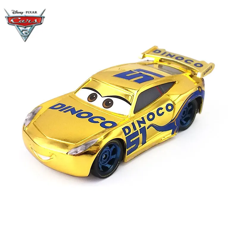 В игрушечном автомобиле Disney Pixar Cars 3 Golden Dinoco 51 Lightning McQueen детская развивающая