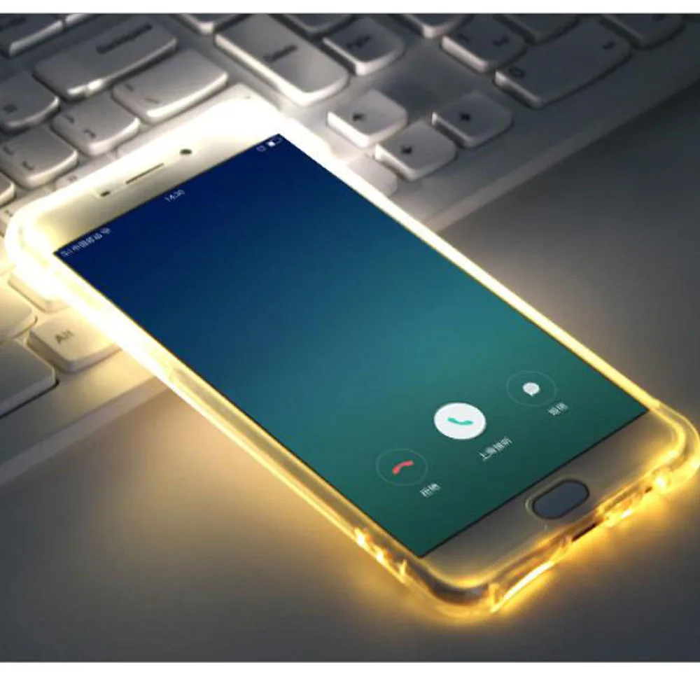 Роскошный чехол со светодиодной вспышкой для телефона Samsung Galaxy S8 PlusS6 S7edge Note5 A3 A5 A7