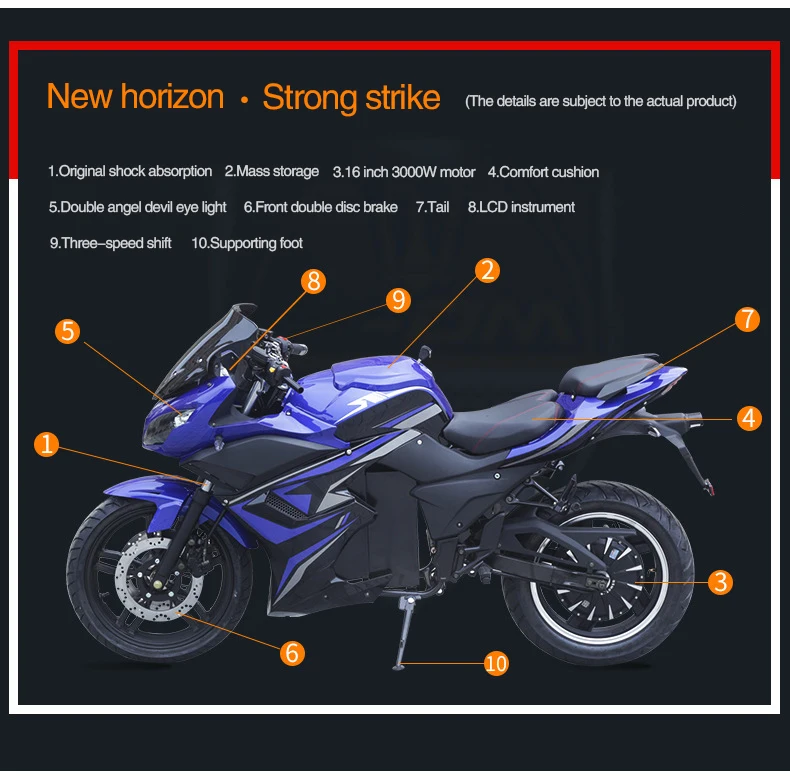 Discount Aliens R3 more than the3000w Electric bike Moyu Yangxing 72v100A72v 16 Inch Transit Motor  Lithium Battery > 60V 13