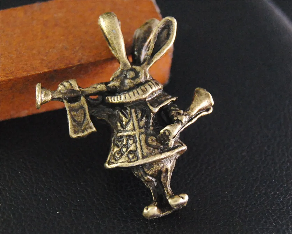 2Pcs Easter Antique Bronze Rabbit Horn Charm Jewelry Making DIY