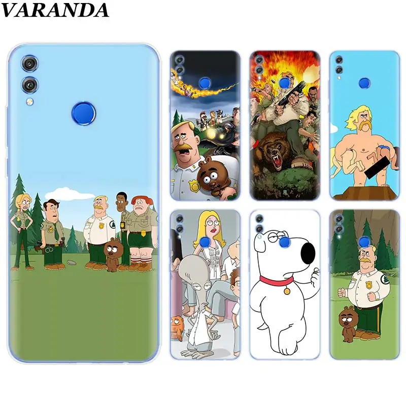 

Brickleberry Silicone Soft Case for Huawei Honor 8X 8C 8S 8A 9 10 Lite 20i View 20 Y6 Y7 Y9 2019 Case Coque