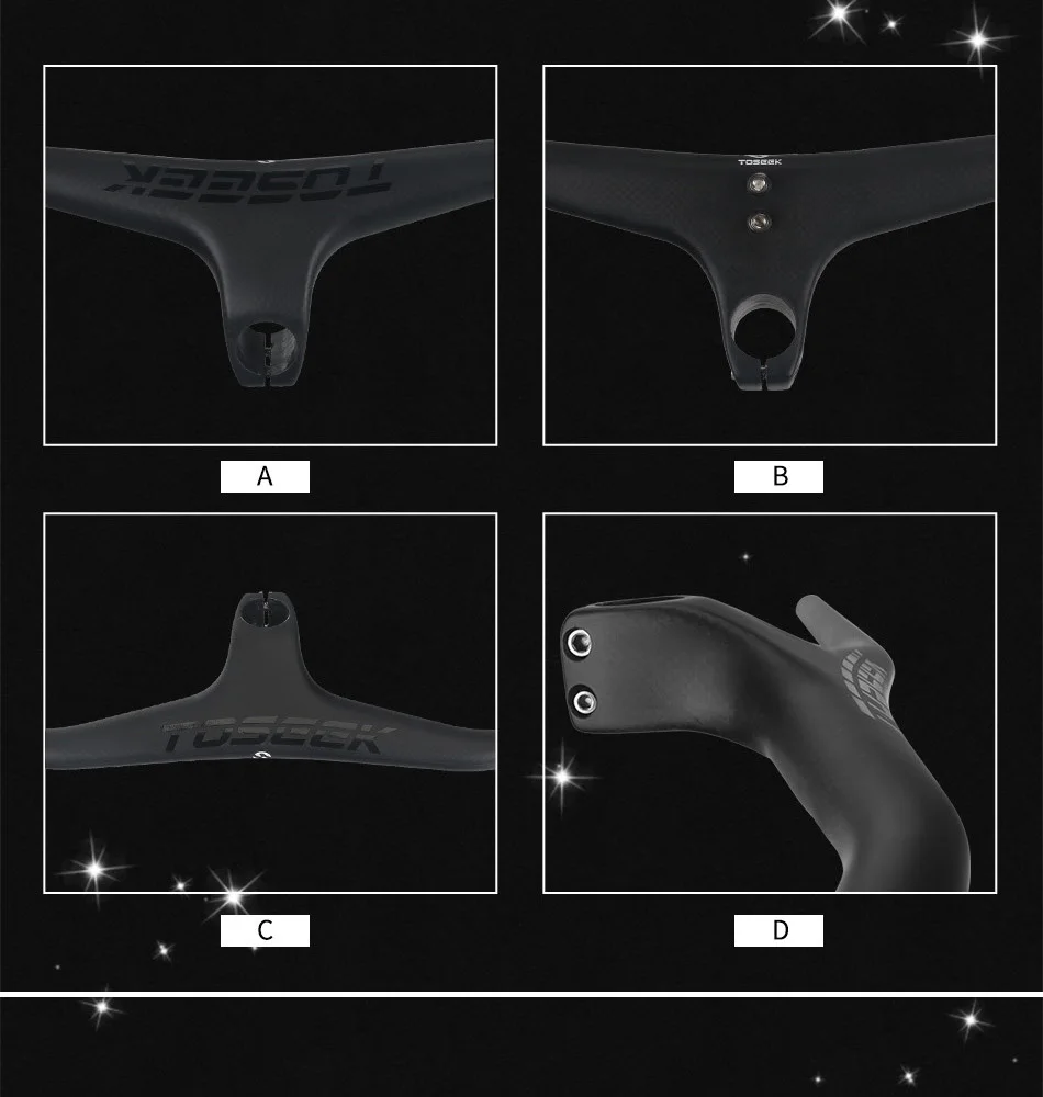 Стойка велосипеда Mtb-17 первая степень-образное руководство интегрировано с Haste 3 K Mtb черное углеродное руководство 600-800/80-110 мм