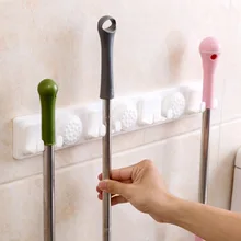 Powerful sucker mop hooks bathroom free punching mop towel bathroom broom towel storage pallets
