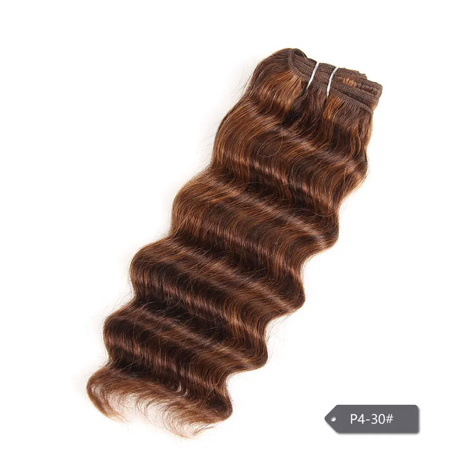 Human hair extensions human hair bundles 1 Piece Brazilian deep wave human hair weave bundles P6-27 T1B-99J Ombre Remy extension