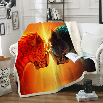 

New 2019 Leopard Panther Printed Velvet Plush Throw Blanket Bedspread for Kids Girls Sofa Sherpa Blanket Couch Quilt Travel