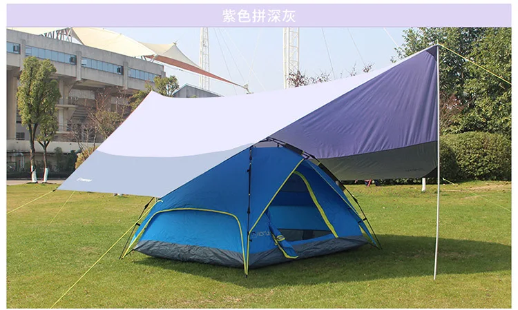 УФ непромокаемый тент большой открытый тент Кемпинг палатка к его коврику навес AT6515 навес от солнца укрытие Водонепроницаемый брезент
