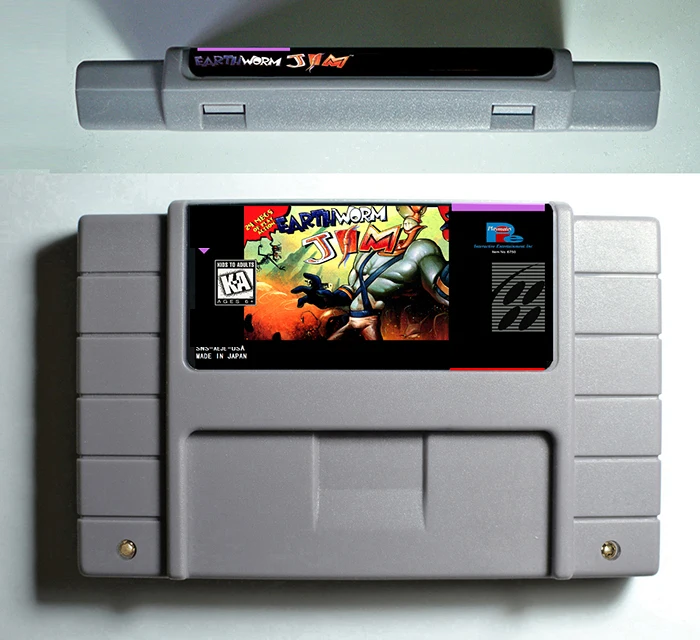 

Earthworm Jim 1 2 - Action Game Cartridge 16 bit 46 pin USA Version