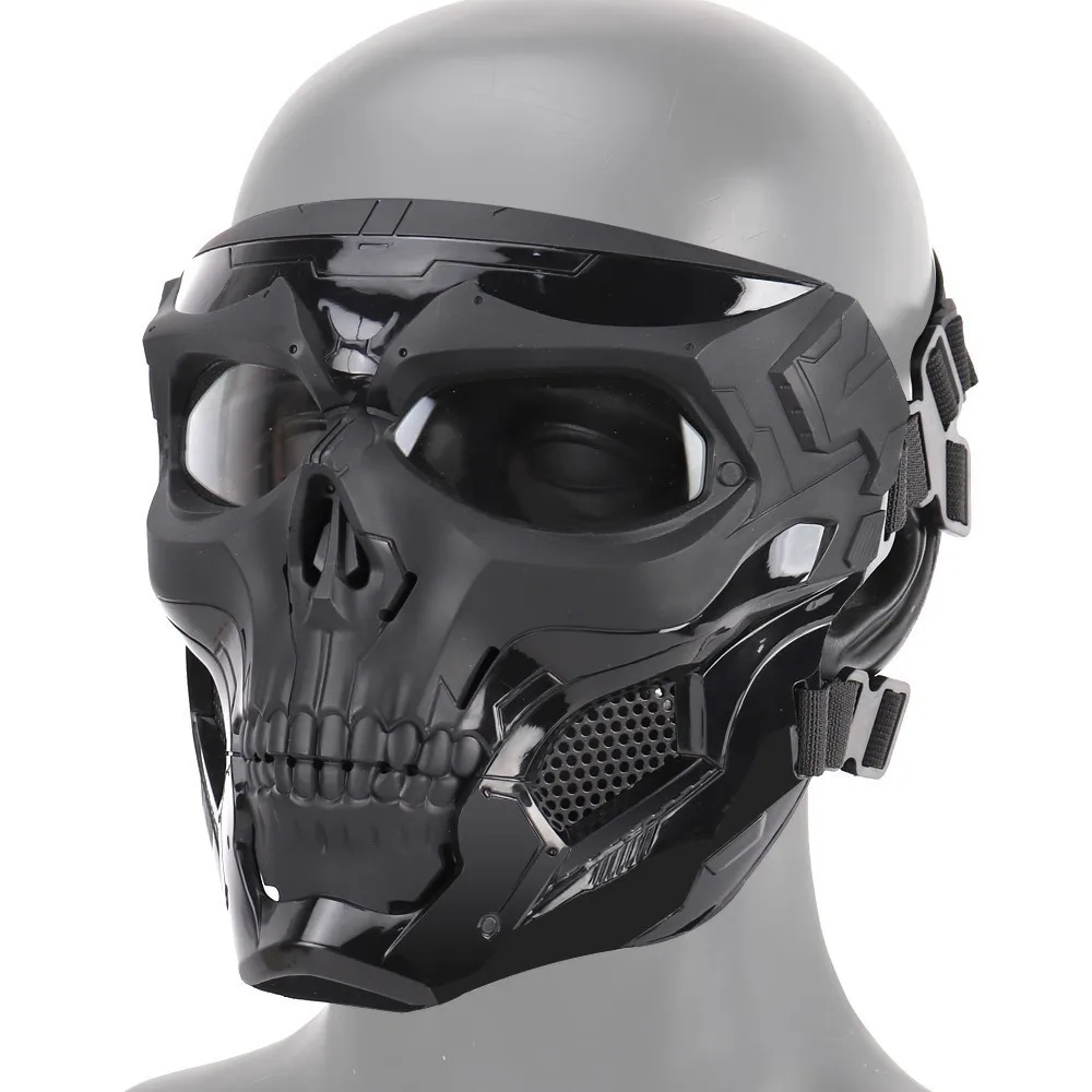 Airsoft Shooting Tactical Hunting Equipment Gears Skull Messengers Unisex Full Protective Mask Helmet 2 Wearing Ways Accessories