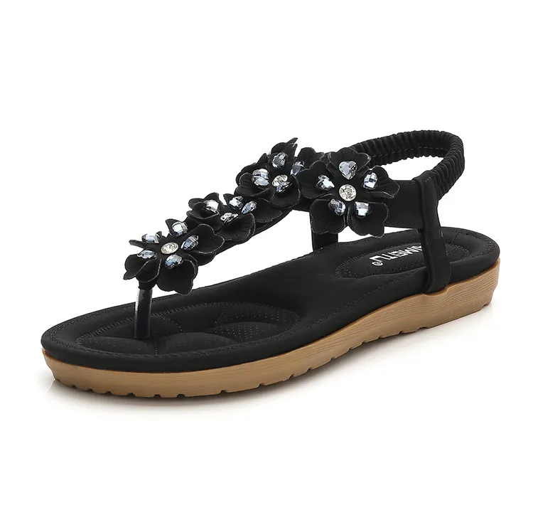 

2019 new women sandal flat heel sandalias femininas summer casual single shoes woman soft bottom slippers sandals size 35-42