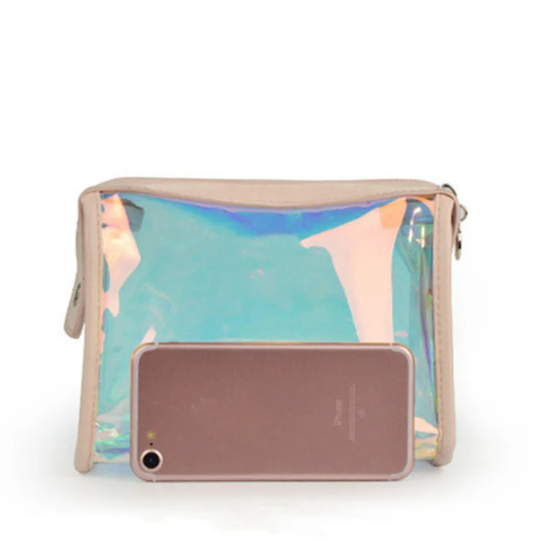  Fashion Laser makeup pouch Women Cosmetic Bag Waterproof Traveling Storage Pouch makeup Organizer b