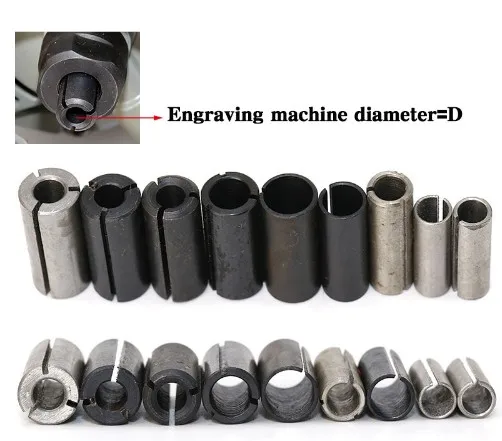 

1pcs High Precision Adapter collet shank CNC router tool Adapters holder 12.7mm change to 6.35mm/ 8-6.35/ 8-6/ 12.7-8mm 6mm size