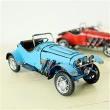 Vintage hogar de mesa de Bar Café mobiliario Retro Metal clásico coches figuritas miniaturas para los niños de juguete de regalo de cumpleaños