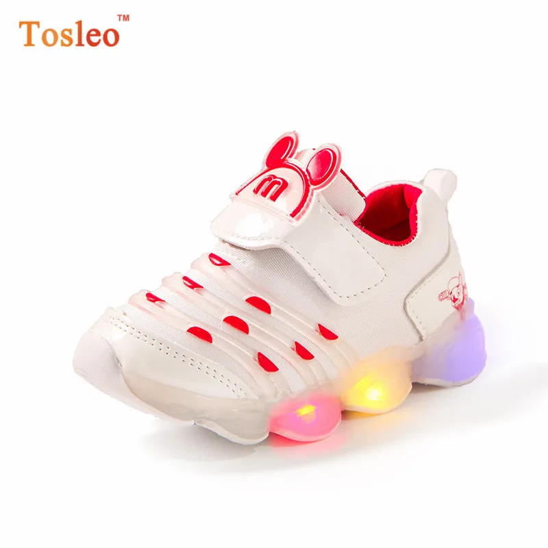 1-8 Years Old Led Shoes Kids 2019 Spring Sneakers For Children Mesh Breathable Children Sneakers Boys Girls Shoes Light
