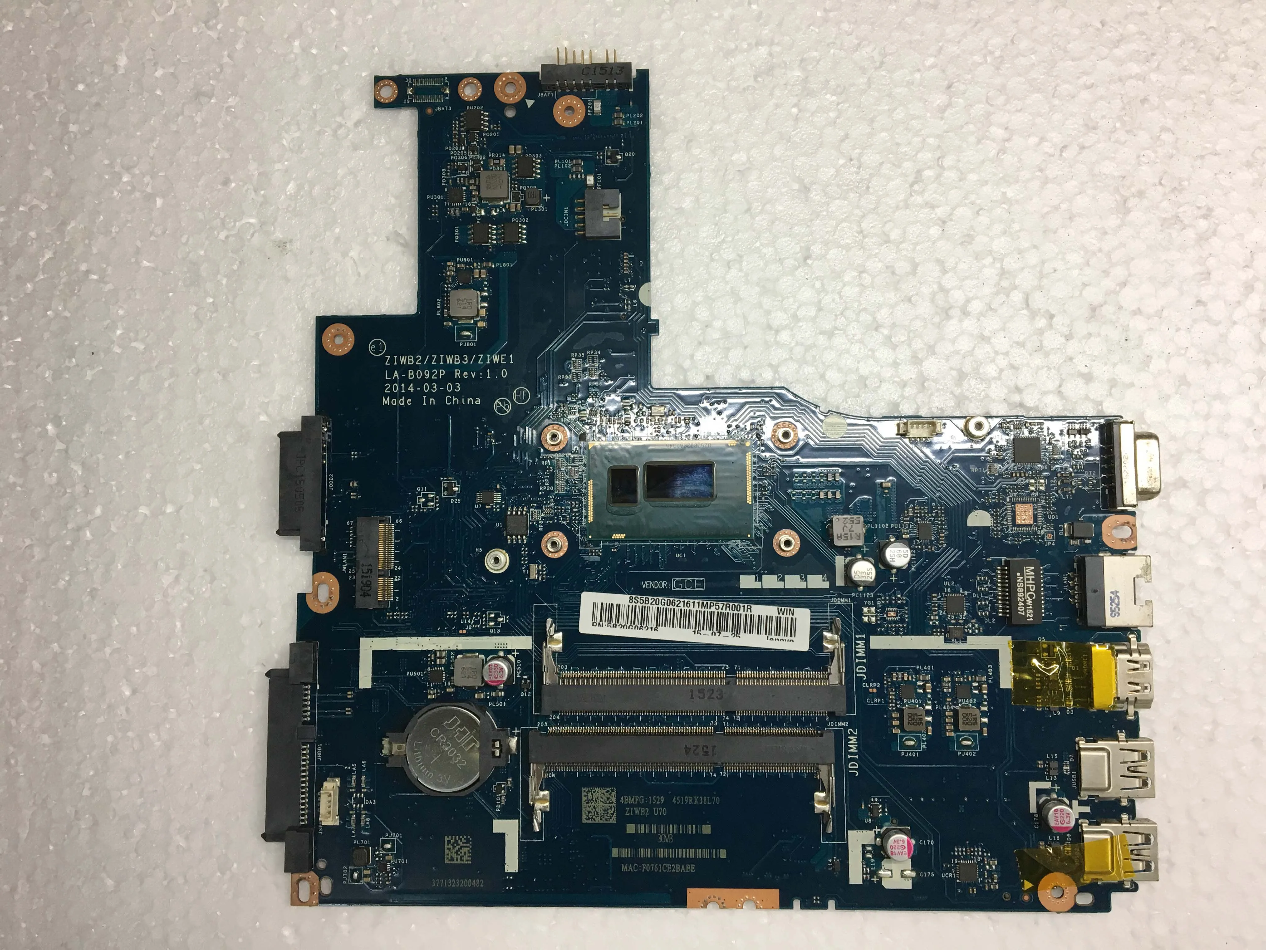 Новая материнская плата ZIWB ZIWB3 ZIWE1 для ноутбука Lenovo LA-B092P LA B092P | Компьютеры и офис