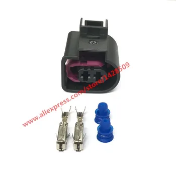 

20 Sets 2 Pin Pigtail Plug 4D0 971 992 Automotive Connector Horn Crankshaft Position Injector Plug For VW Jetta Golf Audi Passat