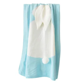 

Baby Blanket Stereoscopic Rabbit Ear Style Knit Blanket Multi Color Acrylic Average Code Baby Blankets Newborn Hot Sale