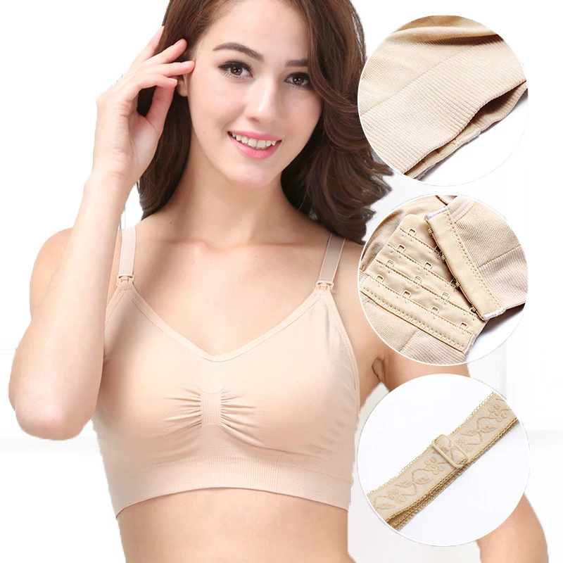New Front Closure High Grade Seamless Cotton Maternity Bra Clothes For