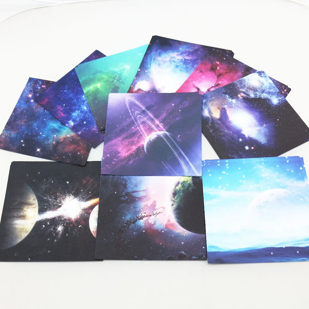 2016 DIY origami paper w/universe pattern decoration