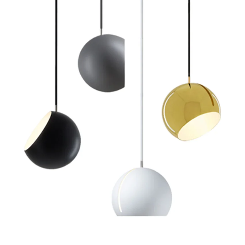 

Nordic Art Hemisphere Pendant Lights Lighting Post-modern LED Pendant Lamp Living Room Restaurant Bedside Bedroom Decor Hanglamp