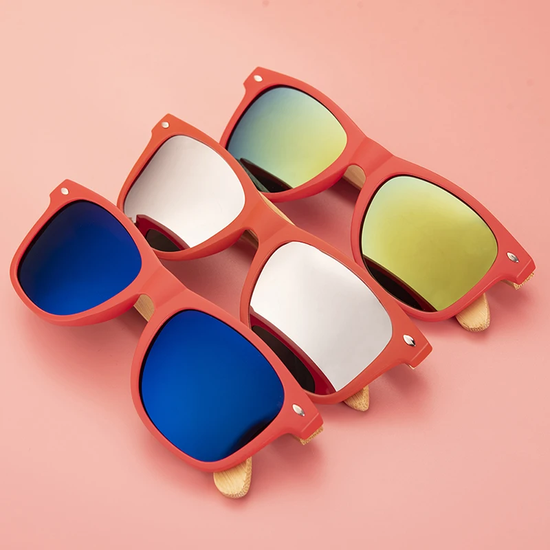 Полароид бамбуковые солнцезащитные очки унисекс квадратные Винтажные Солнцезащитные очки для женщин солнцезащитные Брендовые мужские очки Oculos Feminino