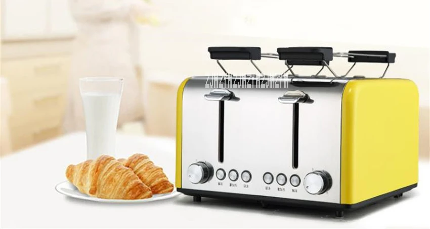 HT-6218 Household Automatic Electric Toaster Commercial 6-Gear Adjustment Bread Machine Multifunctional 4-Slice Bread Maker