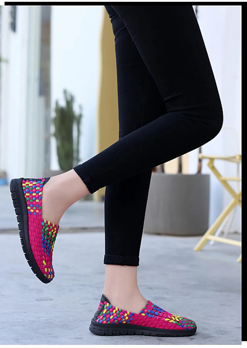 2019 Summer Women Woven Flats Shoes Ballerina Ballet Flats Ladies Slip on Loafers Female Footwear Flat Sneakers Shoes (15)